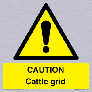CAUTION Cattle grid